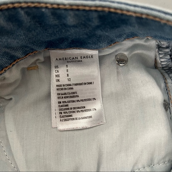 American Eagle Hi-Rise Shortie Cutoff Jean Shorts - Picture 4 of 7